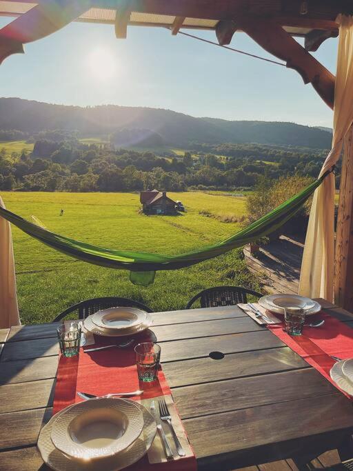 Polanka Beskid Niski Cute Cabin With Spectacular Views Hanczowa Exterior photo